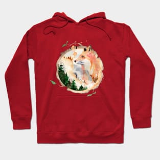 Fox in wilderness Hoodie